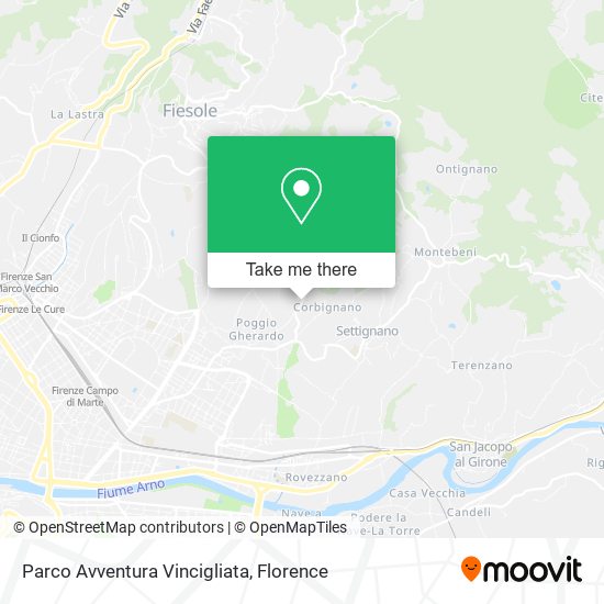 Parco Avventura Vincigliata map