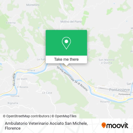 Ambulatorio Veterinario Aociato San Michele map