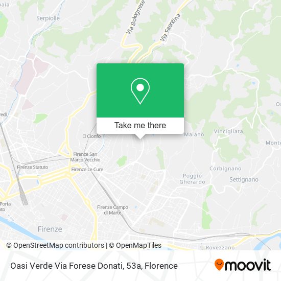 Oasi Verde Via Forese Donati, 53a map