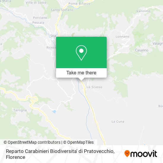 Reparto Carabinieri Biodiversita' di Pratovecchio map