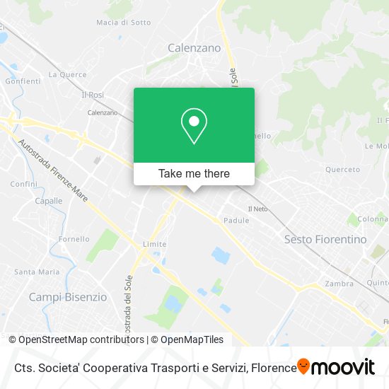 Cts. Societa' Cooperativa Trasporti e Servizi map