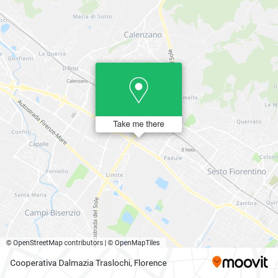 Cooperativa Dalmazia Traslochi map