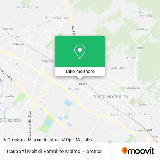 Trasporti Melt di Remolino Maimo map