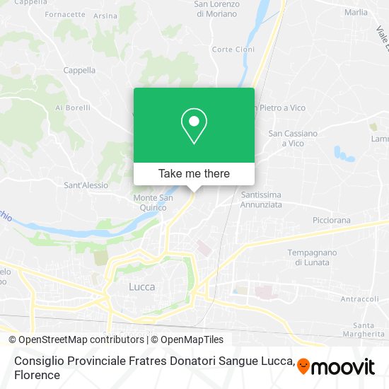 Consiglio Provinciale Fratres Donatori Sangue Lucca map