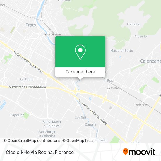 Ciccioli-Helvia Recina map