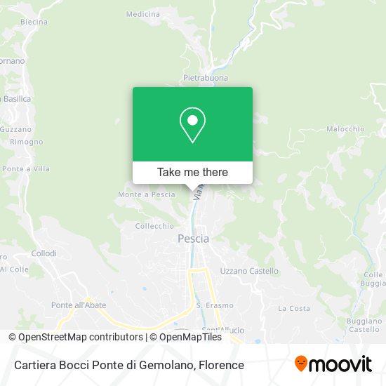 Cartiera Bocci Ponte di Gemolano map