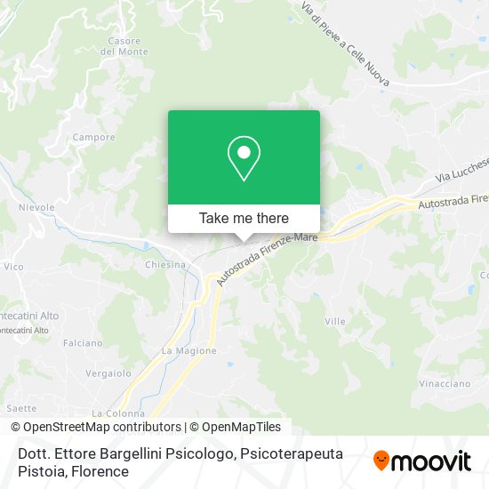 Dott. Ettore Bargellini Psicologo, Psicoterapeuta Pistoia map