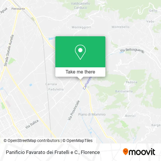 Panificio Favarato dei Fratelli e C. map