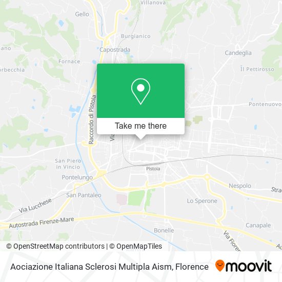 Aociazione Italiana Sclerosi Multipla Aism map