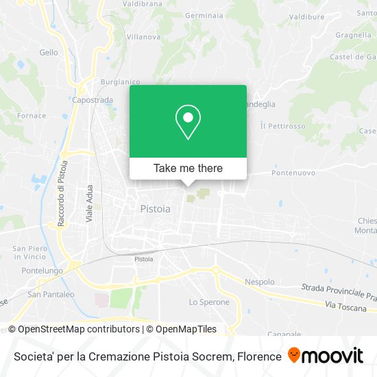 Societa' per la Cremazione Pistoia Socrem map