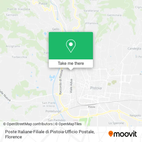 Italian Post-Pistoia Branch-Post Office map