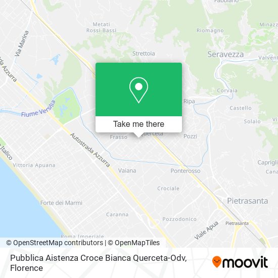 Pubblica Aistenza Croce Bianca Querceta-Odv map