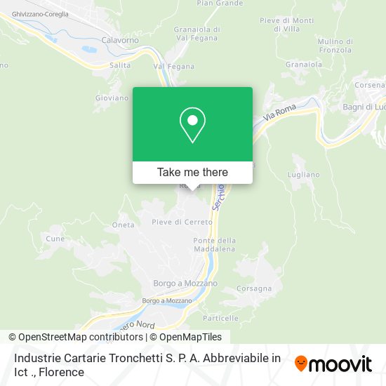 Industrie Cartarie Tronchetti S. P. A. Abbreviabile in Ict . map