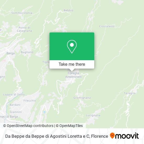 Da Beppe da Beppe di Agostini Loretta e C map