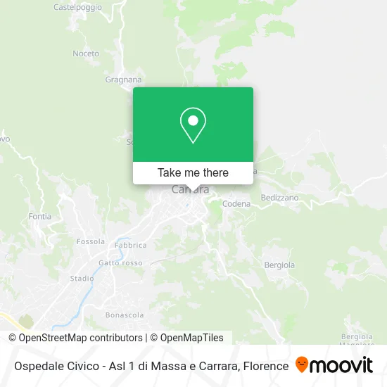 Civic Hospital - Asl 1 of Massa and Carrara map