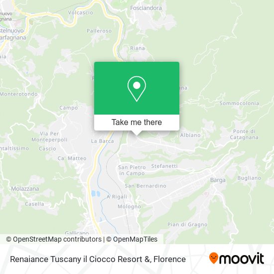 Renaiance Tuscany il Ciocco Resort & map