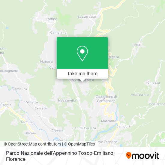 Parco Nazionale dell'Appennino Tosco-Emiliano map