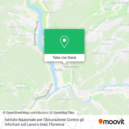 Istituto Nazionale per l'Aicurazione Contro gli Infortuni sul Lavoro-Inail map