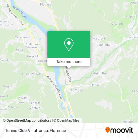 Tennis Club Villafranca map