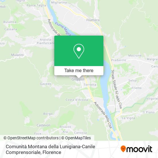 Comunità Montana della Lunigiana-Canile Comprensoriale map