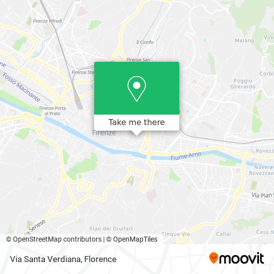 Via Santa Verdiana map