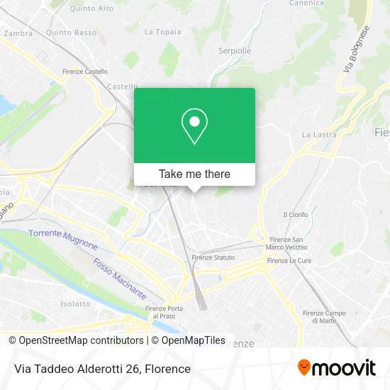 Via Taddeo Alderotti 26 map