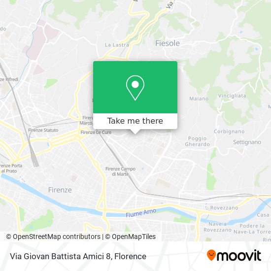 Via Giovan Battista Amici 8 map