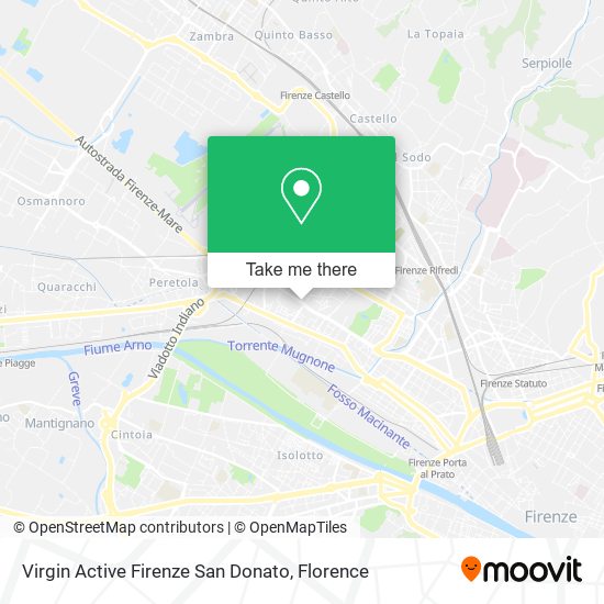 Virgin Active Firenze San Donato map