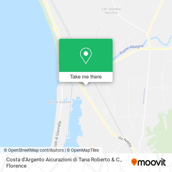 Costa d'Argento Aicurazioni di Tana Roberto & C. map