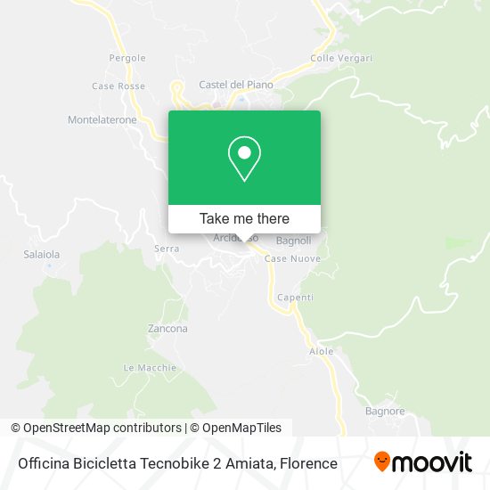 Officina Bicicletta Tecnobike 2 Amiata map