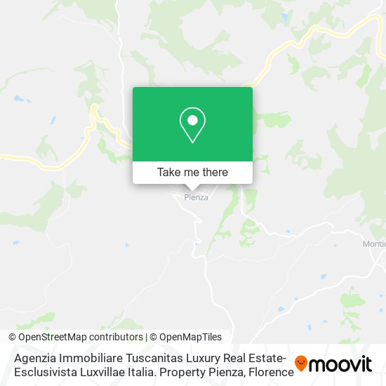 Agenzia Immobiliare Tuscanitas Luxury Real Estate-Esclusivista Luxvillae Italia. Property Pienza map