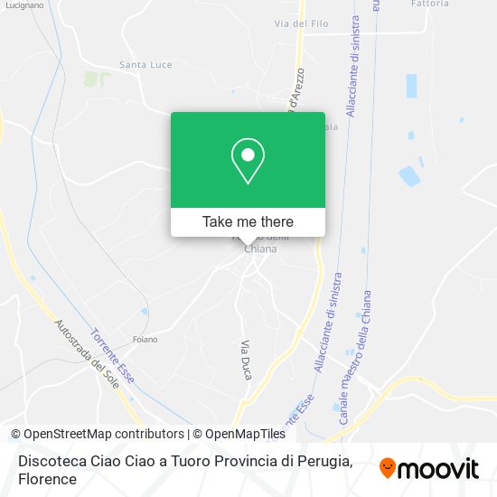 Discoteca Ciao Ciao a Tuoro Provincia di Perugia map