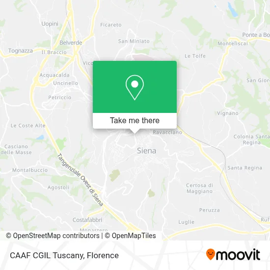 CAAF CGIL Tuscany map
