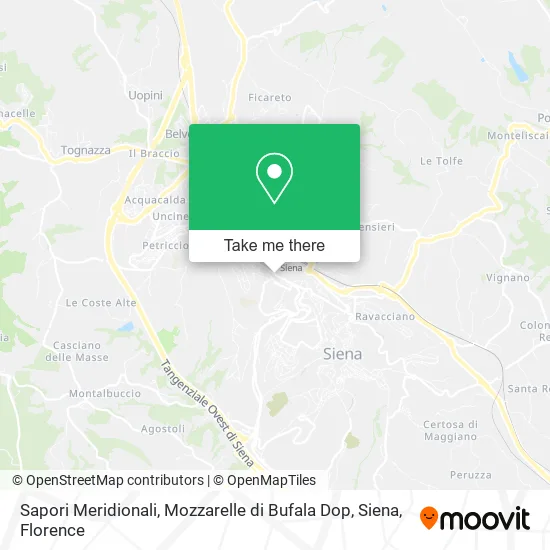 Sapori Meridionali, Mozzarelle di Bufala Dop, Siena map