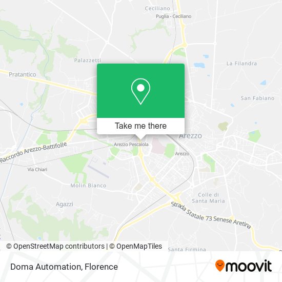 How to get to Doma Automation in Arezzo by Bus or Train