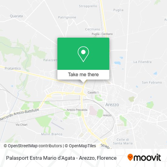 Palasport Estra Mario d'Agata - Arezzo map