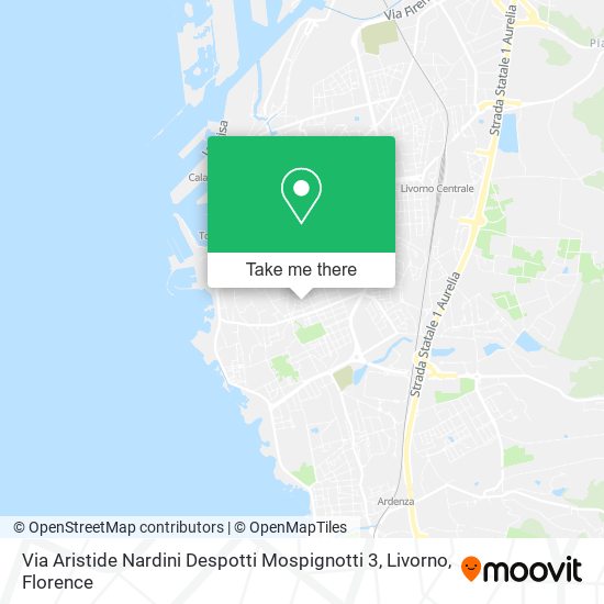 Via Aristide Nardini Despotti Mospignotti 3, Livorno map