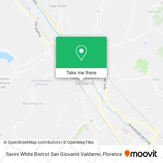 Savini White Bistrot San Giovanni Valdarno map
