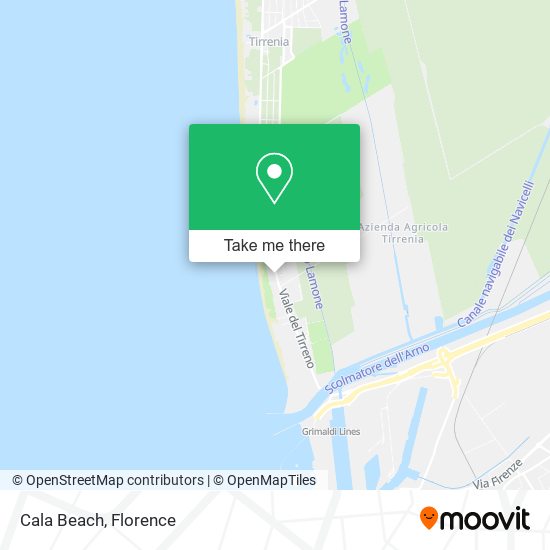 Cala Beach map