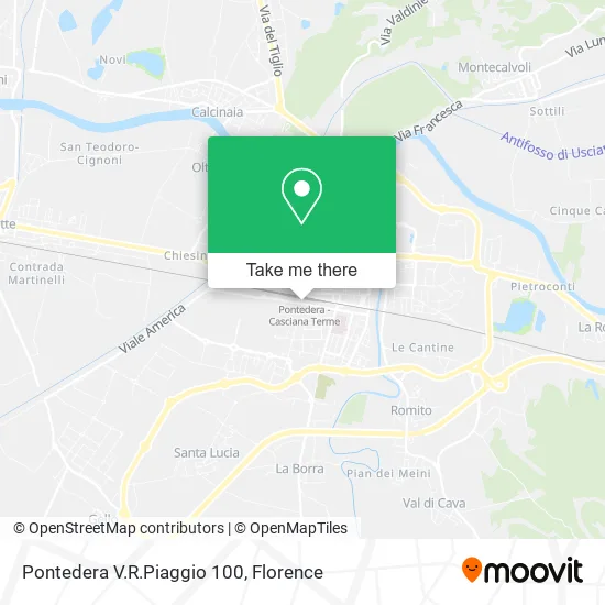 Pontedera V.R.Piaggio 100 map