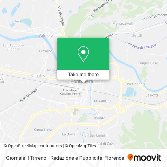 Giornale il Tirreno - Redazione e Pubblicità map