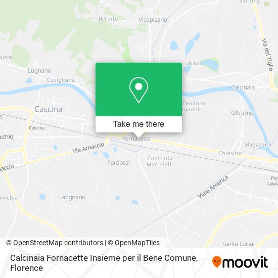 Calcinaia Fornacette Insieme per il Bene Comune map