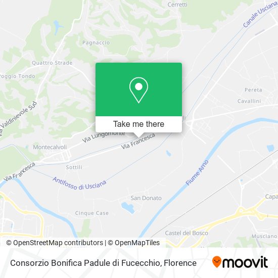 Consorzio Bonifica Padule di Fucecchio map