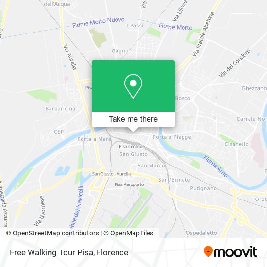Free Walking Tour Pisa map