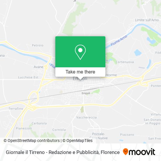 Giornale il Tirreno - Redazione e Pubblicità map