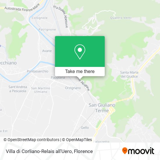 Villa di Corliano-Relais all'Uero map