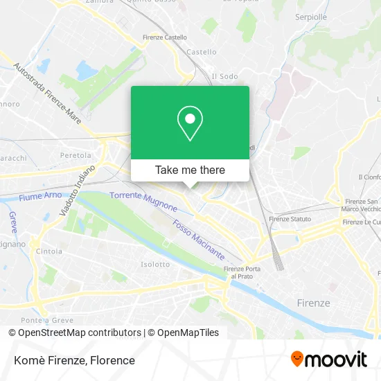 Komè Firenze map