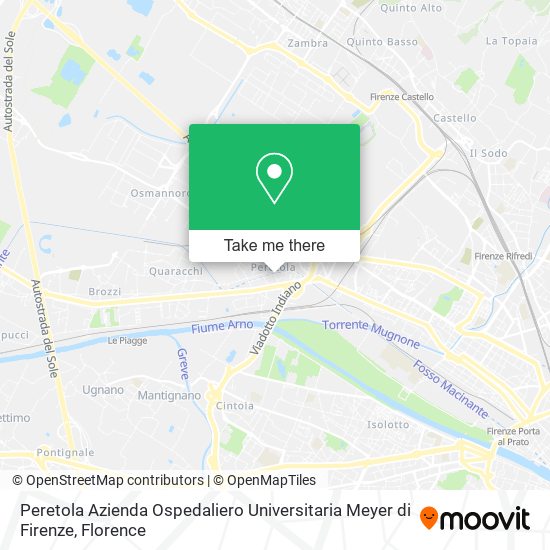 Peretola Azienda Ospedaliero Universitaria Meyer di Firenze map