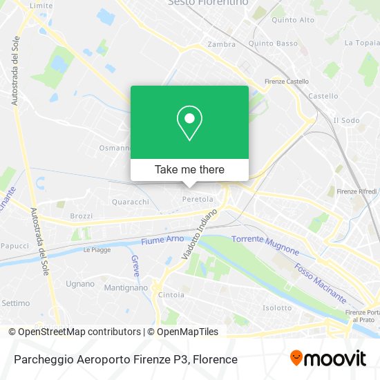 Parcheggio Aeroporto Firenze P3 map