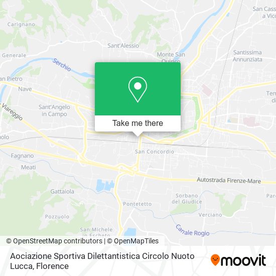 Aociazione Sportiva Dilettantistica Circolo Nuoto Lucca map